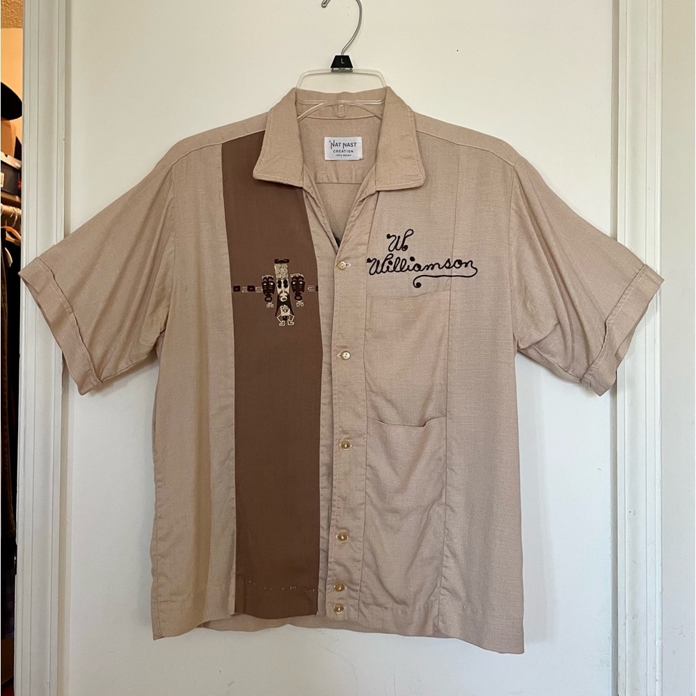 True Vintage 50s 60s Men’s Bowling Shirt A Nat Nash Creation